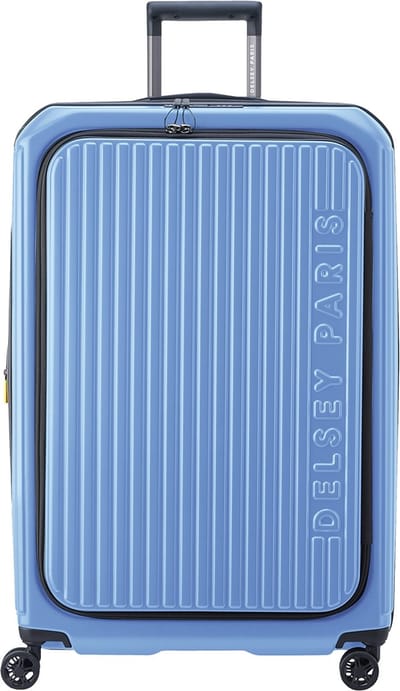 DELSEY SECURITIME ZIP Koffer 76 cm - Expandable - Front Opening - 103/109L - TSA Slot - SECURITECH® Rits - Lavender Blue