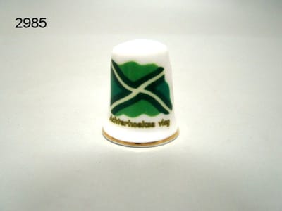 Geharo Vingerhoed Achterhoekse Vlag – 3 cm – Porselein – Verzamelobject – Decoratief
