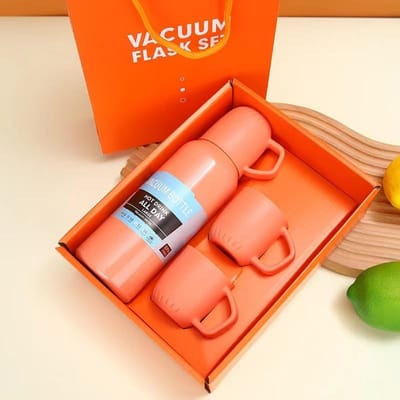 Vacuüm Thermosbeker Set 304 Roestvrij Geïsoleerde Fles Geschenkset Kantoor Zakelijke Stijl Koffiemok Draagbare Reis Waterflessen 538ml