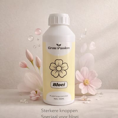 Grow Passion Bloei Plantenvoeding 500ml – Voor Meer Bloemen & Betere Opbrengst – Ideaal voor Tuinplanten, Bloemen & Moestuin – 1 Dopje per Liter – Vloeibare Voeding - Moestuin