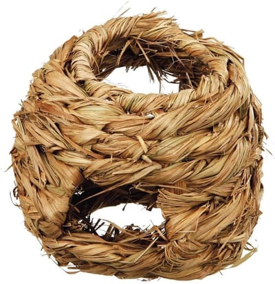 Grasnest Kleindieren - Natuurlijk Nest - Spelen en Rusten - 100% Natuurlijk Materiaal - Doorsnede 16 cm - Groen