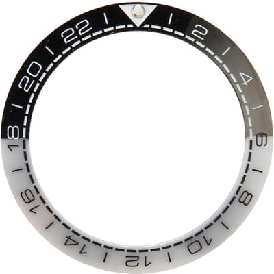 Insert de Lunette de Montre 41,5 mm Céramique Anneau de Lunette de Montre Réparation Accessoire de Remplacement pour Horloger Bleu blanc/noir