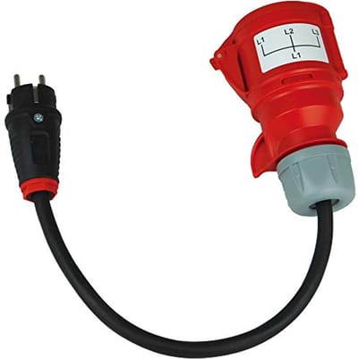 Meetadapter 32A CEE-koppeling 5-polig voor testinstrumenten en meetapparaten