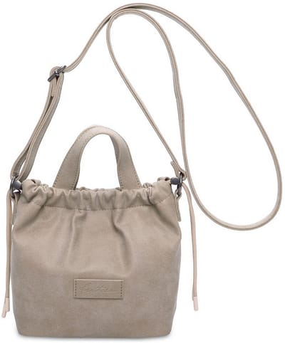 Fritzi aus Preußen Schoudertas Poppi03 Vintage Crossbody Bag Taupy Lichtbruin
