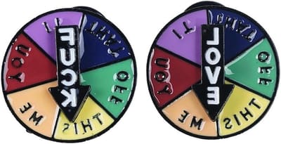 Emotie Pins - Draaiende badges - Persoonlijke expressie - Willekeurig draaiende tekst - 2 cm diameter - Glans