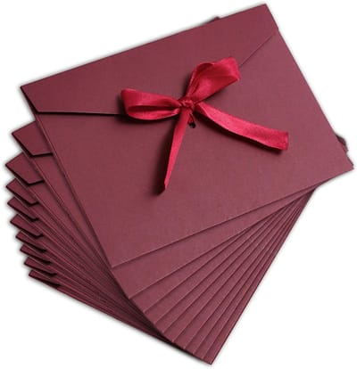 10 Stuks Retro Kraft Buckle Enveloppen - Geld Enveloppen met Linten voor Handgemaakte Uitnodigingen, Bruiloften en Verjaardagskaarten - Vintage Stijl