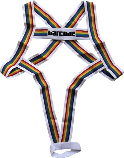 Barcode Berlin Body Harness Pride Ikem White - MAAT S/M