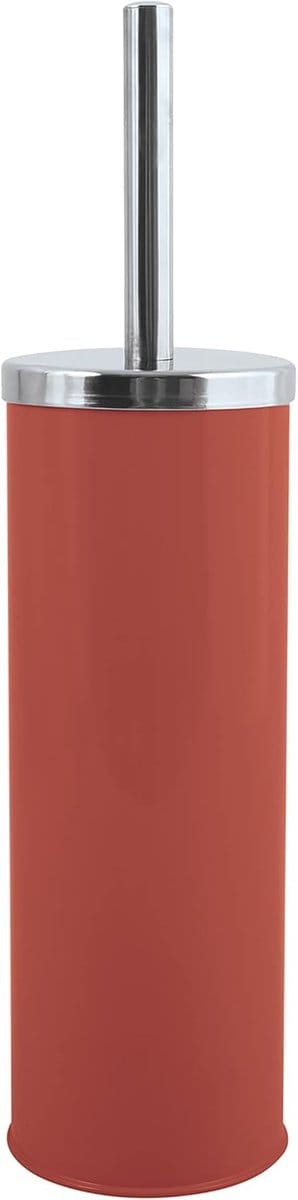 Wc-borstel, toiletborstel, wc-borstel "Miami" met hygiënische houder, terracotta rood