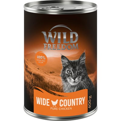 6x400g Adult Wide Country Pure Kip Wild Freedom Kattenvoer