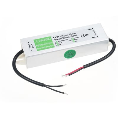 LED Driver Waterdichte IP67 Schakelvoeding Transformator Adapter AC 90V-250V naar DC 12V 50W Laag 12V 10W zilver