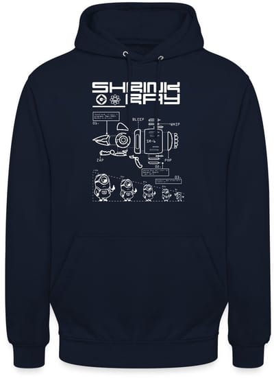 Minions Bouwplan Voor Krimpradiator Hoodie Unisex