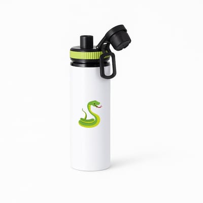 Hacebo® - Slangen waterfles met draaidop groen - Slang - Dieren liefhebbers - Reptielen - dierentuin - water fles - 850ML