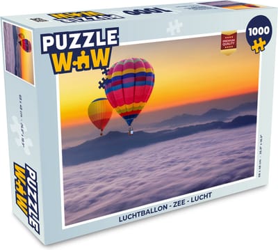 Puzzel Luchtballon - Zee - Lucht - Legpuzzel - Puzzel 1000 stukjes volwassenen