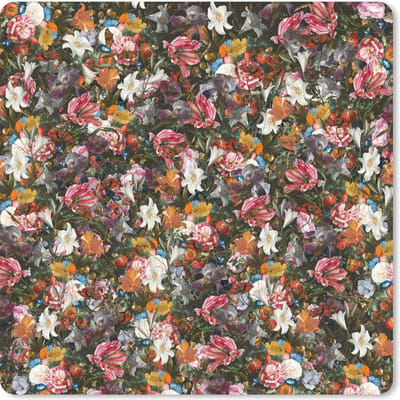 Muismat 20x20 cm - Mousepad Bloemen - Vlinder - Design - Kunst - Abstract - Schilderij - Oude meesters - Muismatten