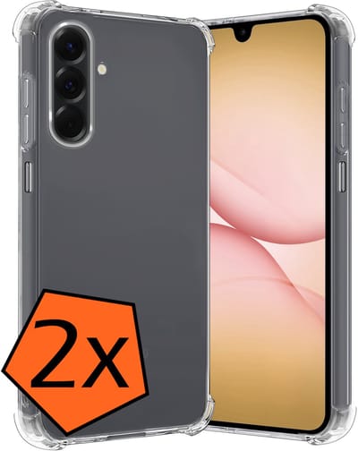 Hoes - 2 Stuks - Geschikt voor Samsung Galaxy A17 - Sterk & Shockproof - Siliconen Case - Back Cover - Telefoon Hoesje Shock Proof - Transparant