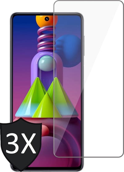 Screenprotector geschikt voor Samsung M51 - 3x Glas Screen Protector