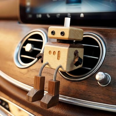 Handgemaakte Houten Auto Geur, Wobbelende Houten Figuur Luchtverfrisser, Unieke Auto Geurdecoratie, Aromatische Auto Parfum voor een Frisse Rijdervaring