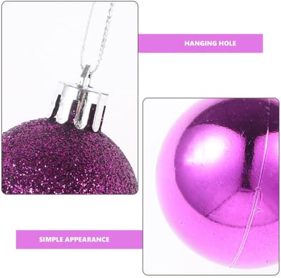 Dailygoods- Kerstballen 24-delige set - Onbreekbaar - Veelkleurig - Glanzend/Glinsterend - Decoratie - Gezinsvriendelijk - Kerstdecoratie