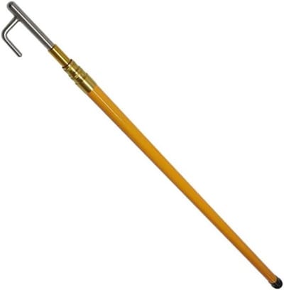 Reddingshaak - Telescopische stok - Water redding - Roestvrij staal - 4 meter - Geel