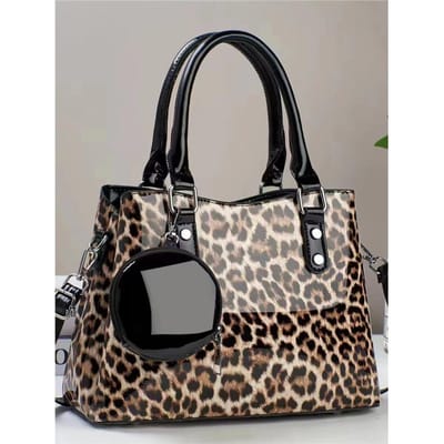 Alles-in-één Tas Dames Nieuwe Retro Luipaardprint Handtas Niche Alles-in-één Enkele Schouder Schuin Kruis Tas Textuur Buitenlandse Stijl Prinsessen Tas . gray