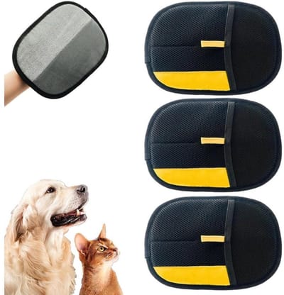 Ynkkvre - Statische handschoenen - Huisdierhaar Verwijderaar - Handschoen voor dierenhaar - 3 stuks - Zacht gaas en vilt - Elektrostatische technologie - Voor honden, katten en paarden