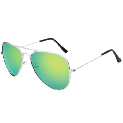 Fako Sunglasses® - Kinder Pilotenbril - Piloot Zonnebril - Jongens Zonnebril - Meisjes Zonnebril - Zilver - Groen