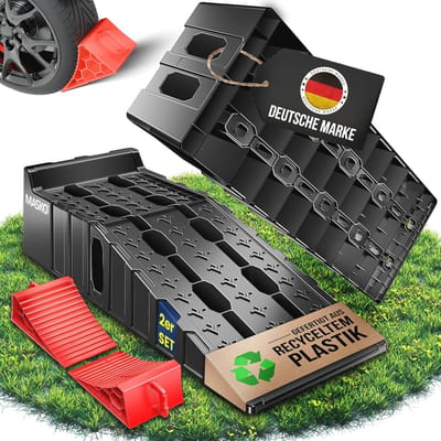 Set van 2 laadbruggen tot 7 ton - Oprijplaat met antislip en anti-tip bescherming