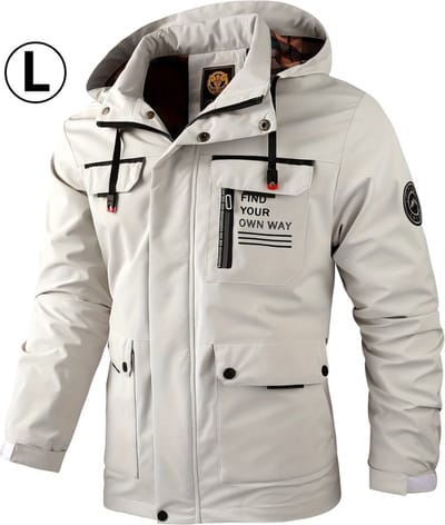 Nivard Windjas Voor Heren - Parka - Herst & Lente - Jas - Volwassen - Wit - Maat L