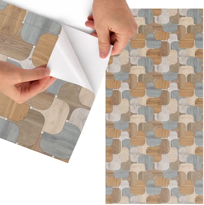 Tulup Meubelfolie - Houten patronen Meubel Wrap Folie - 65x130 cm - Bruin Meubelfolie - Decoratiefolie - Scandinavisch Meubelfolie - Meubel Wrap Folie - Woonkamer decoratie - Achtergronden en patronen