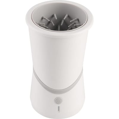 Lave-pieds pour animaux de compagnie, chargement USB, nettoyeur automatique de pattes de chien, tasse de lavage de pieds en silicone pour chiens et chats blanc