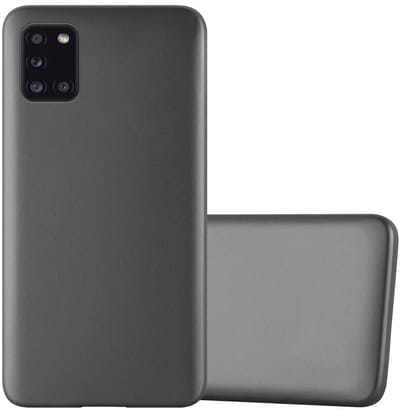 Cadorabo Hoesje geschikt voor Samsung Galaxy A31 in METALLIC GRIJS - Beschermhoes gemaakt van flexibel TPU silicone Case Cover