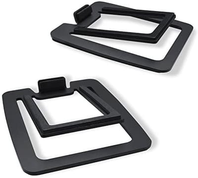 Gehoekte Bureau Speakerstands voor 2''-3'' Bureauspeakers met Stalen Basis en Dempende Schuimvoering