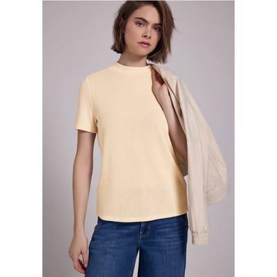 Shirt met gebreide look