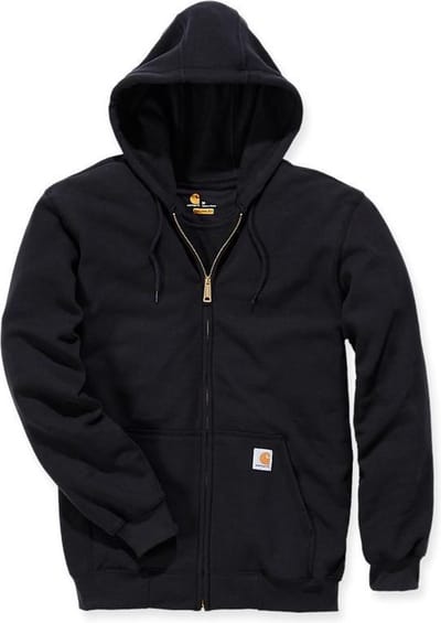 Carhartt K122 Midweight Zip-Front Hooded Sweatshirt - Original Fit - Black - L