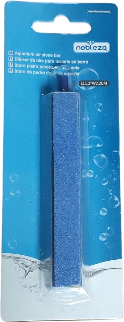 Nobleza Luchtsteen aquarium - Bruissteen - Zuurstofsteen - Zuurstofsteen aquarium - Luchtsteen - Lengte 11,2 cm - Blauw