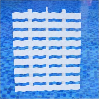 Afvoerrooster Zwembad - Vloerafvoerhoes Antislip - Water Afvoeren - Splitsbaar Kanaalrooster - 20 x 100 cm - Wit