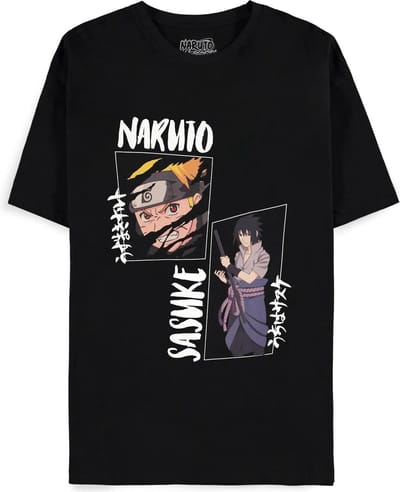 Naruto Shippuden - Naruto & Sasuke Heren T-shirt - XXL - Zwart