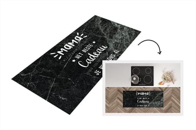 Keukenloper - Loper keuken - Spreuken - Quotes - Mama je hebt ons al - Mama - 120x50 cm - Keukenloper vinyl