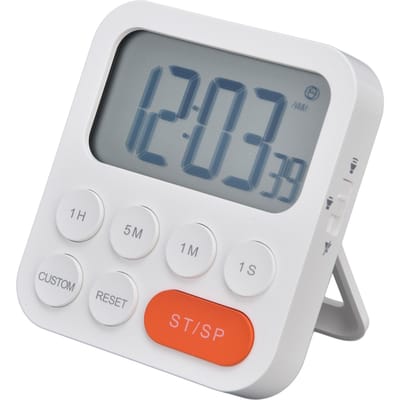 Minuteur de cuisine numérique 3 vitesses réglables Minuteur à compte à rebours magnétique Minuteur de cuisine pour chambre white