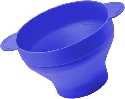 Popcorn Emmer - Snack Kom - Film Avond - Opvouwbaar Ontwerp - 24 cm - Donkerblauw