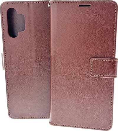 Bookcase Geschikt voor: Samsung Galaxy A32 4G - Bruin - portemonnee hoesje