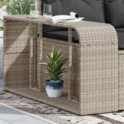 vidaXL - Opbergschappen - 2 - st - poly - rattan - lichtgrijs