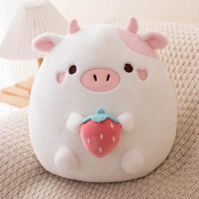 Kawaii Koe Aardbei Katten Taart Pluche Kussen Speelgoed Gevuld Dier Voor Vrienden Kerstcadeaus Zacht Meisjes Knuffelbare Speelgoedjes Om Mee Te Slapen 32cm