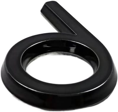 Huisnummer Sticker - Adres Cijfer - Deur Markeren - Zelfklevend Plastic - 76mm Hoog - Zwart