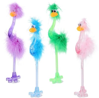 OmGoods - Dailygoody - Struisvogel Balpen - Cartoon Veer - ontwerp