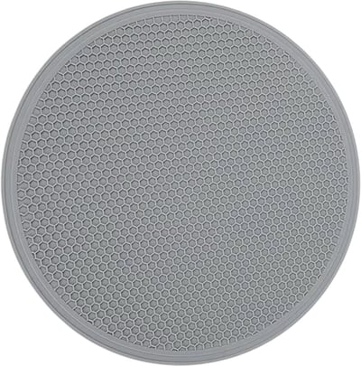 Grote Siliconen Onderzetter en Placemat - Maat M - Hittebestendige Antislip Tafelmat voor Pannen, Kopjes, Glazen en Keukenbescherming - Grijs