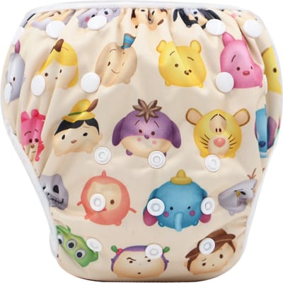 IL BAMBINI - Zwemluier - wasbaar - licht en compact - ideaal voor op reis - goede pasvorm - 0-3 jaar - Funny faces