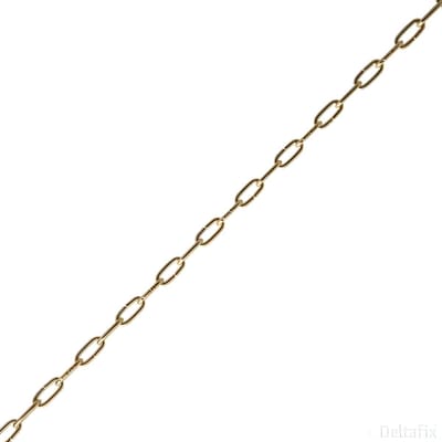 Deltafix ketting klokketting vermessingd 6.6 x 1.3 mm 1mtr