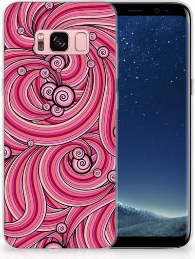 Samsung Galaxy S8 Hoesje maken Swirl Pink