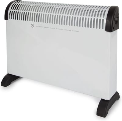 Perel Convectorkachel, elektrische verwarming, elektrische kachel, radiator met drie warmtestanden voor ruimtes tot 60 m³, voor binnen, thermostaat, 2000 W